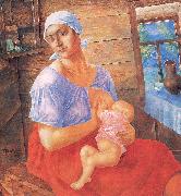 Petrov-Vodkin, Kozma Mother Spain oil painting artist